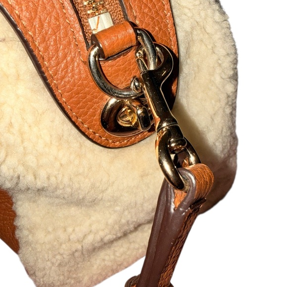 Coach Mini Bennett Brown Leather and Shearling Satchel (EUC) - Picture 12 of 16